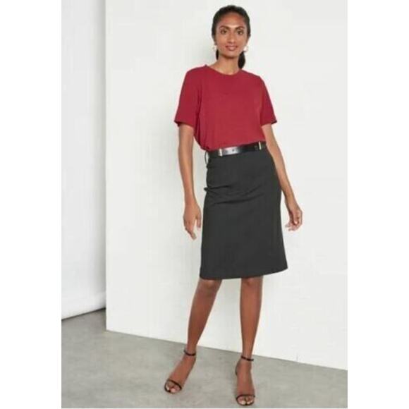 Vero Moda Women's Aya Glitter Short Sleeve Zip Top Cabernet Shimmer 18US - Picture 3 of 6